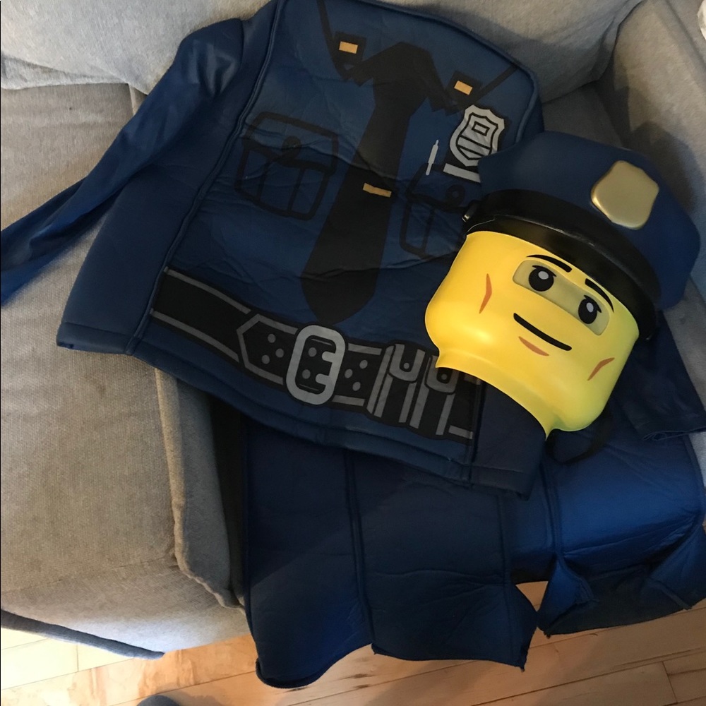HALLOWEEN Lego Policeman Costume and Mask